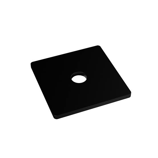 WASHER SQ M10 X 50 X 50 X 3mm EPDM BLACK