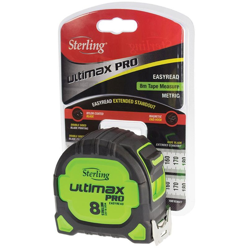 STERLING ULTIMAX PRO 8m X 27mm TAPE MAGN