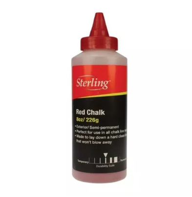 STERLING CHALK REFILL RED 8OZ 226G