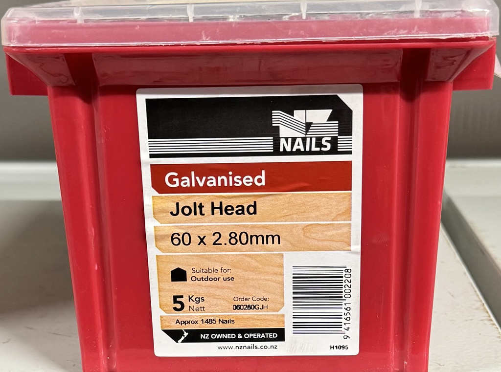 NAIL 5KG  60 x 2.8MM  GALV JOLT HEAD