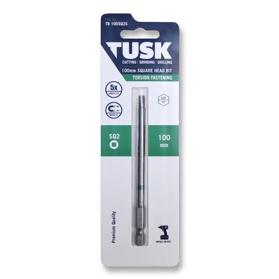 TUSK TORSION BITS SQ2 100mm 1pc