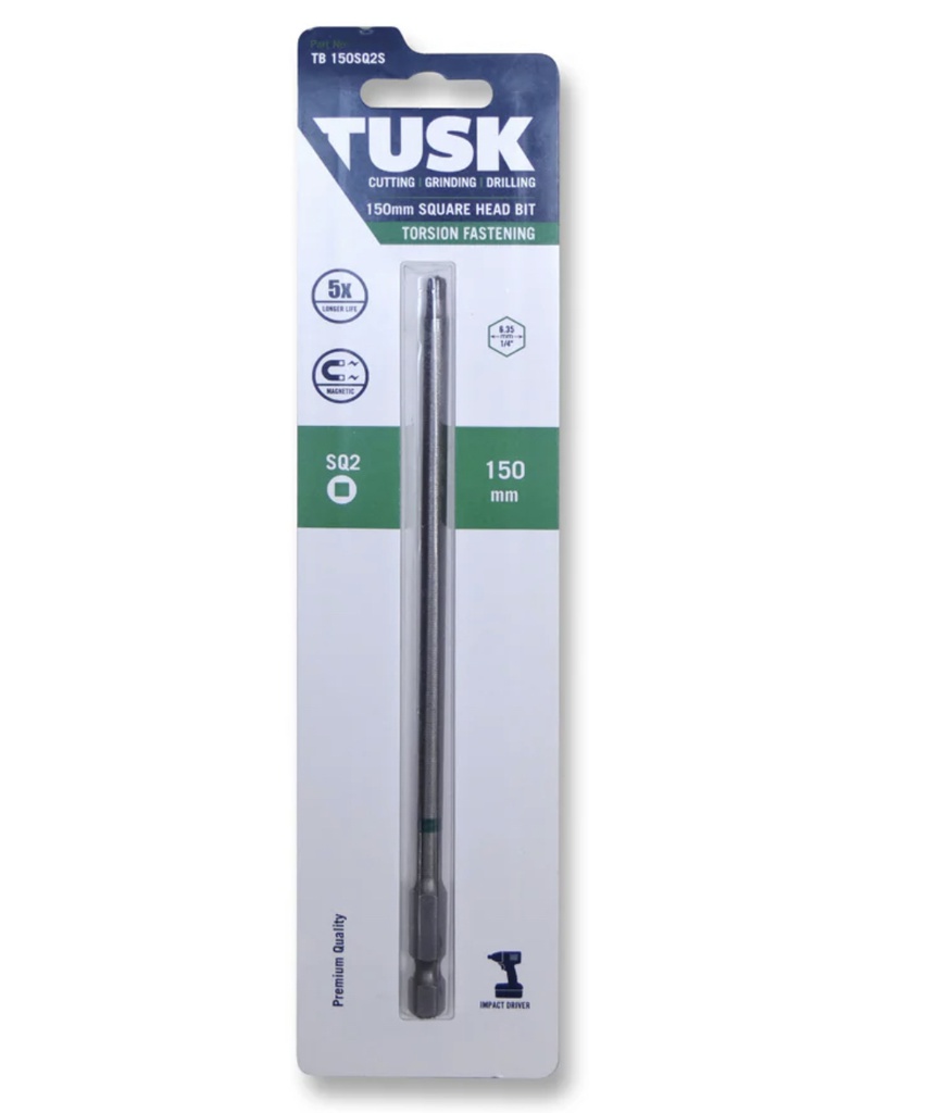 TUSK TORSION BITS SQ2 150mm 1pc