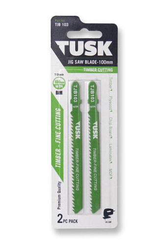 TUSK JIGSAW 100 x 6TPI T-SHANK 2PC