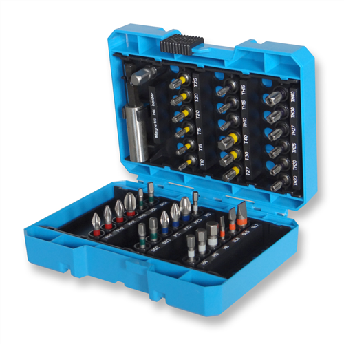 TUSK TORSION BITS 25mm 38pc KITS BLUE