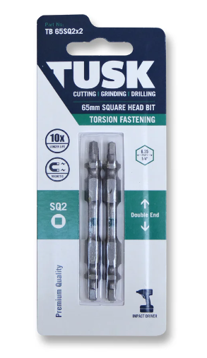 TUSK TORSION BITS SQ2 65mm 2pc