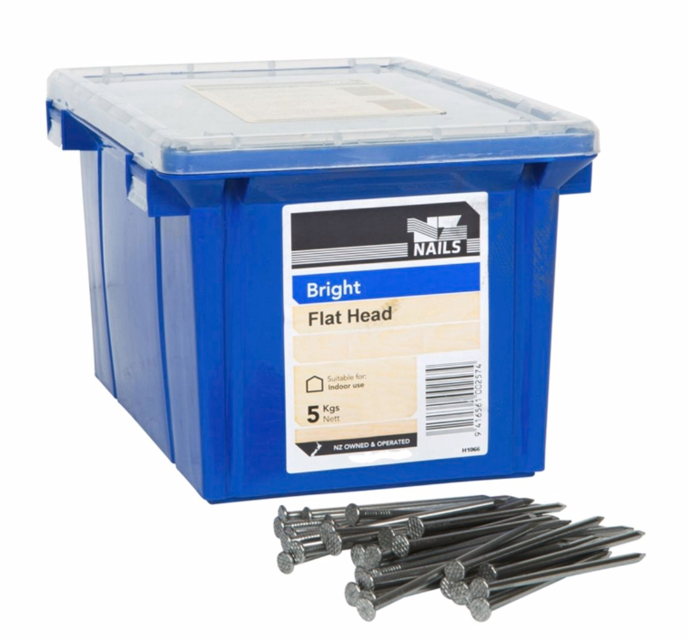 NAIL 5KG  90 X 3.55MM BRIGHT STEEL FLAT HEAD