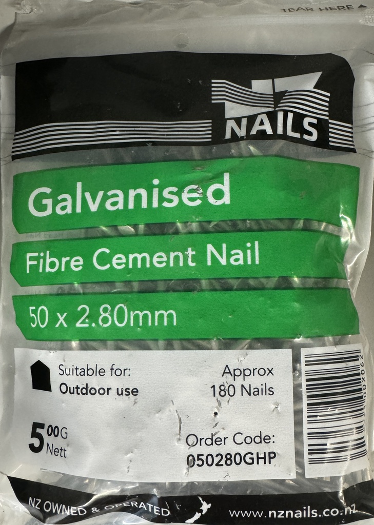 NAIL 500g  50 x 2.8mm  FIBRE CEMENT