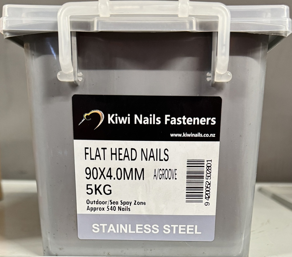 NAIL 5KG 90MM STAINLESS STEEL FH A/G