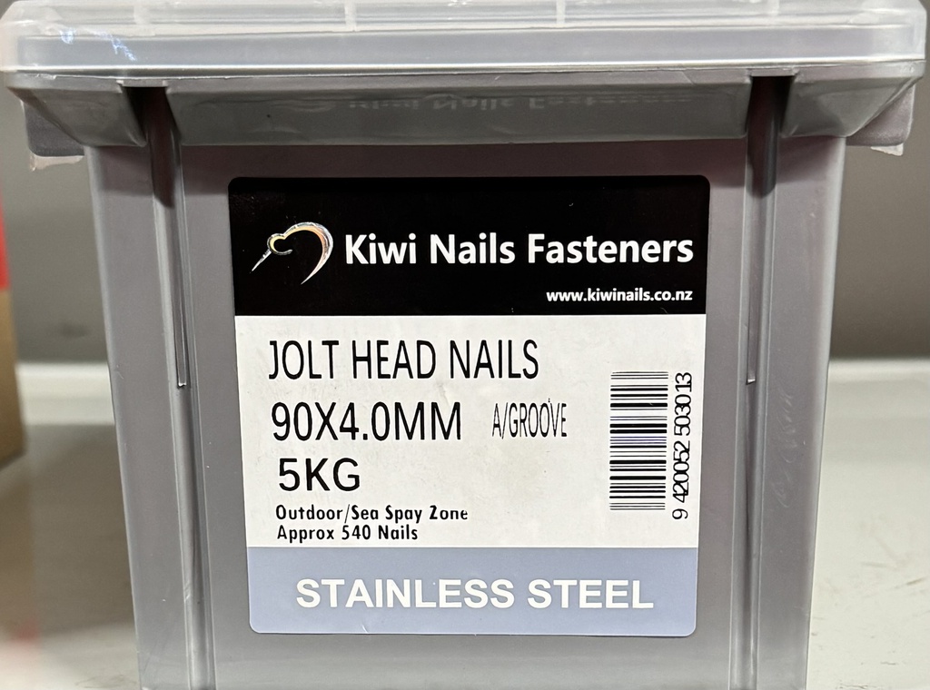 NAIL 5KG 90MM STAINLESS STEEL ROSE HEAD A/G
