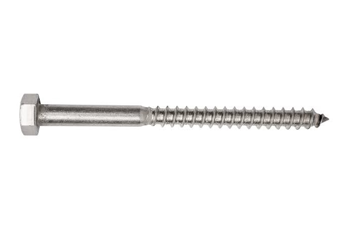 COACH SCREW M12 x 150mm S/STEEL