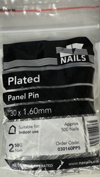 [WAI893] NAIL 500g  30 x 1.6mm PLATED PANEL