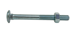 [HEN144] BOLT COACH   M6 x  60mm ZINC (WITH NUT)